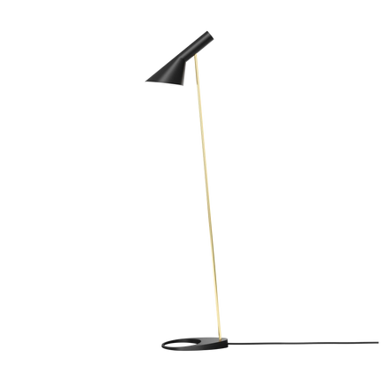 AJ - Lampadaire, Laiton et noir