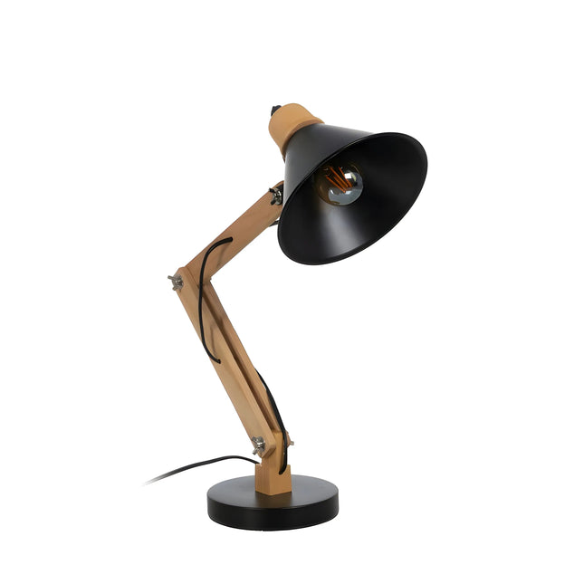 Lampe Industrielle de Bureau Bois & Fer-ÉCLAIRAGE FRANÇAIS