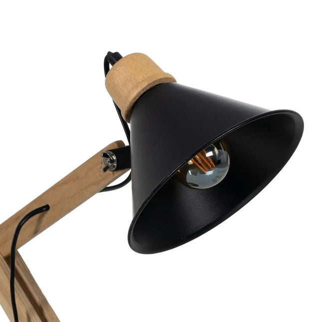 Lampe Industrielle de Bureau Bois & Fer-ÉCLAIRAGE FRANÇAIS