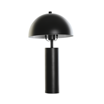 Lampe champignon noir en métal