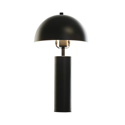 Lampe champignon noir en métal