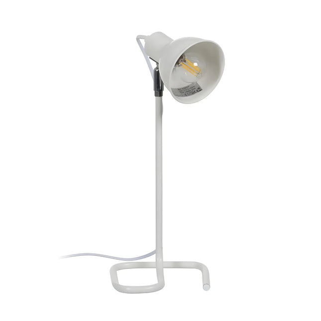 Lampe de Bureau Blanche en Fer-ÉCLAIRAGE FRANÇAIS