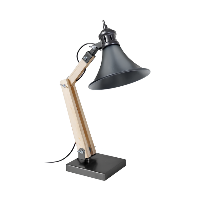 Lampe de bureau en bois et métal IRON