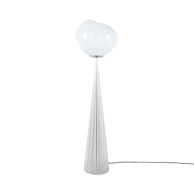 Melt cone fat floor, silver, opalescent