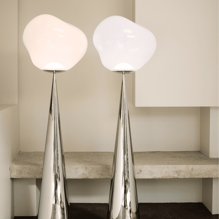 Melt cone fat floor, silver, opalescent