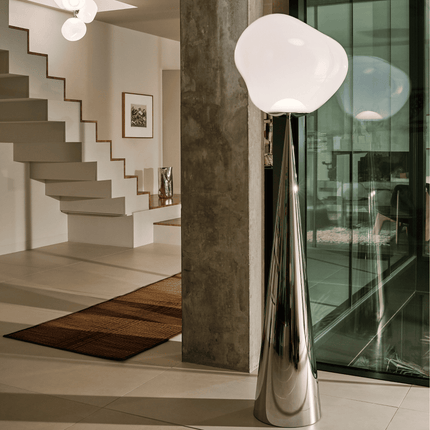 Melt cone fat floor, silver, opalescent