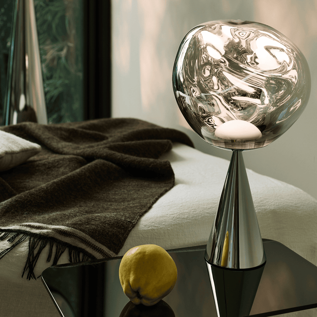 Melt cone fat table, silver