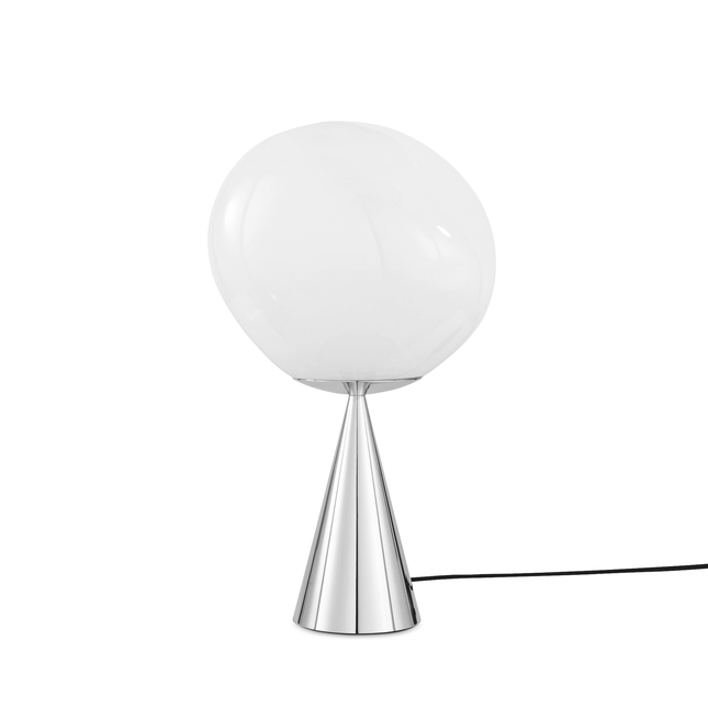 Melt cone fat table, silver, opalescent