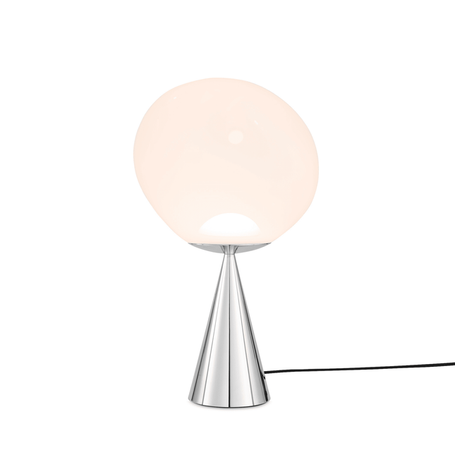 Melt cone fat table, silver, opalescent