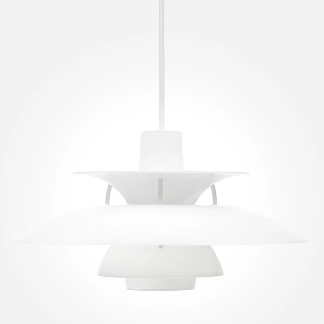 Suspension PH 5 Ø320 Opal blanc Louis Poulsen – vue de face