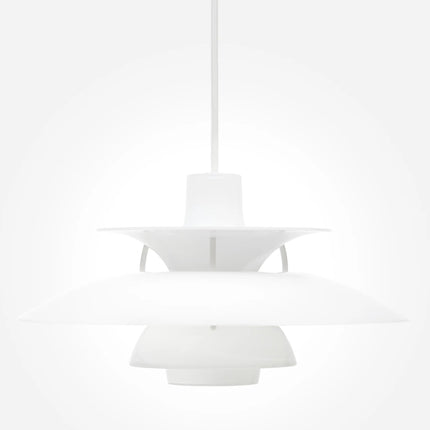 Suspension PH 5 Ø320 Opal blanc Louis Poulsen – vue de face
