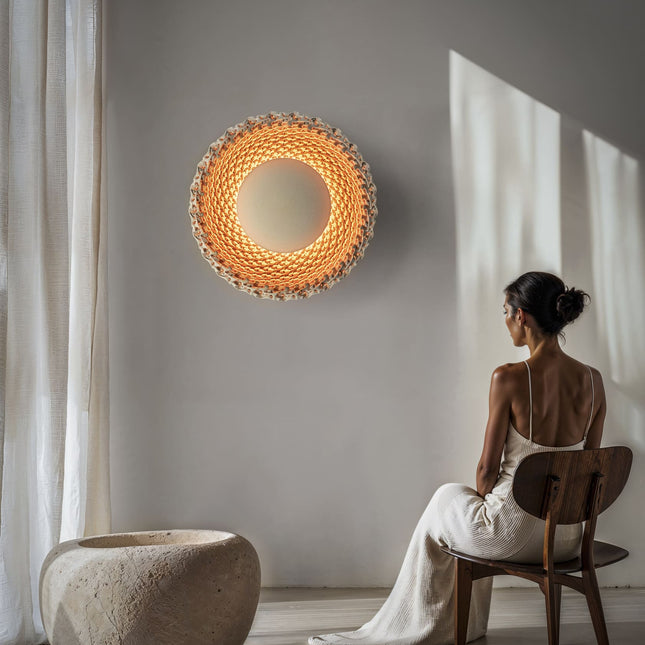 SUN V2 B - Lampe murale pour salon en sable de quartz ÉCLAIRAGE FRANÇAIS