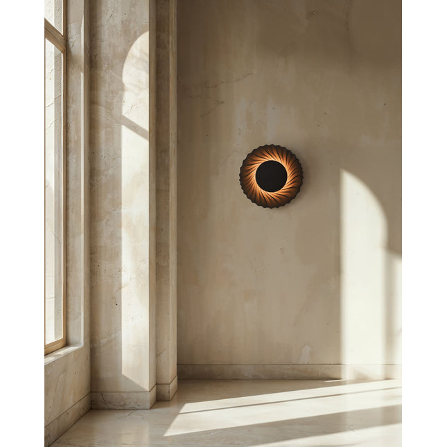 SUN VXS1 - Applique murale noire en sable de quartz ÉCLAIRAGE FRANÇAIS