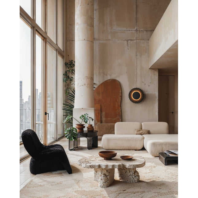SUN VXS2 - Applique murale pour salon en sable de quartz ÉCLAIRAGE FRANÇAIS