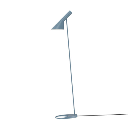 Lampadaire AJ Louis Poulsen bleu grisé, vue de face, éteint