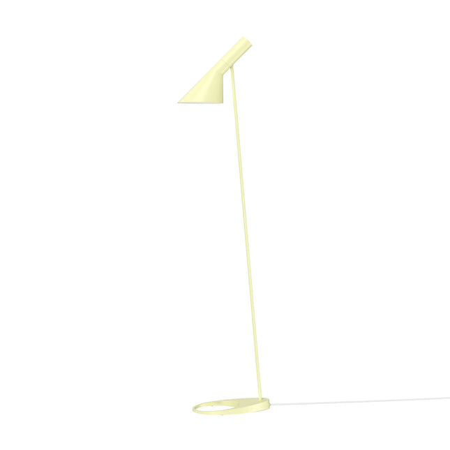 Lampadaire AJ Louis Poulsen jaune citron pâle, vue de face, éteint
