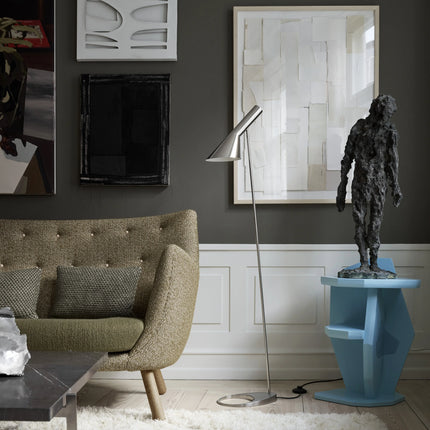 AJ - Lampadaire, Acier inoxydable poli