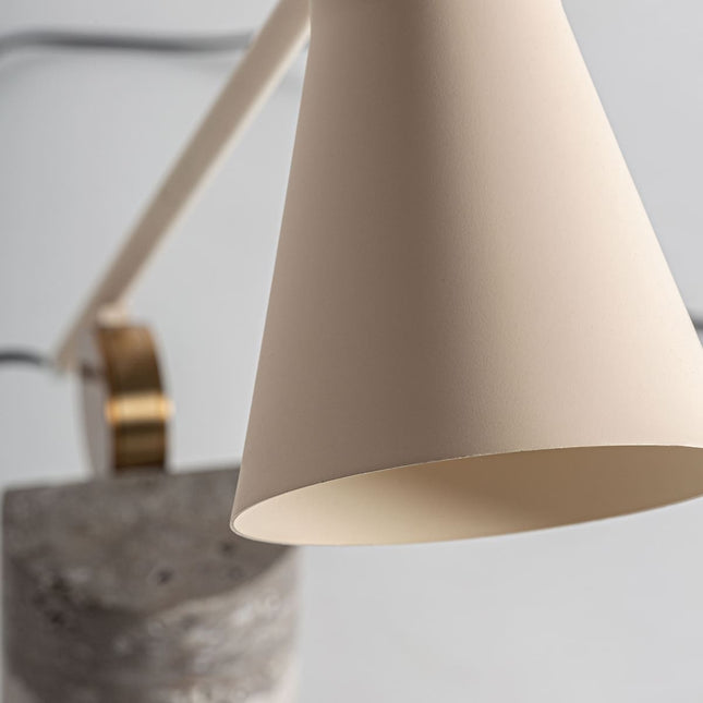 Lampe de bureau d'architecte en marbre et bronze-ÉCLAIRAGE FRANÇAIS