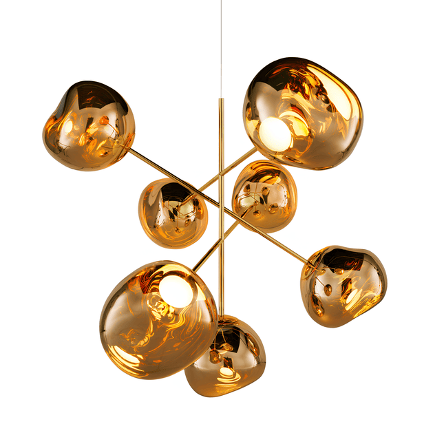 Melt Chandelier Large Gold