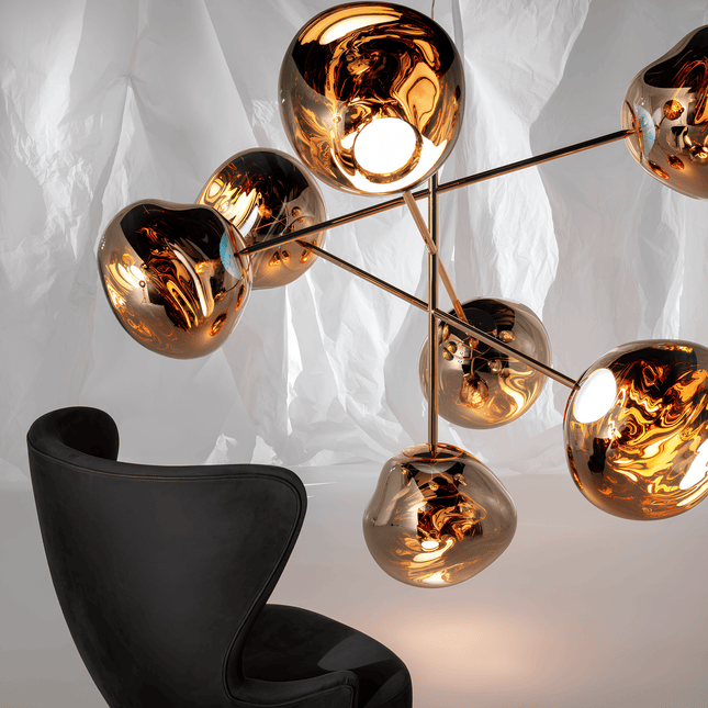 Melt Chandelier Large Gold