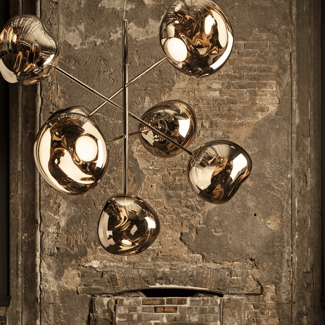 Melt Chandelier Large Gold