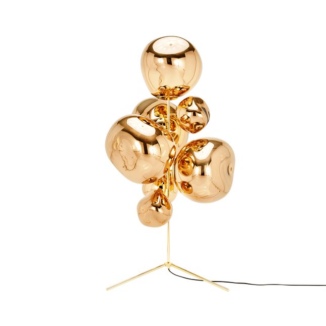 Melt Floor Chandelier Gold